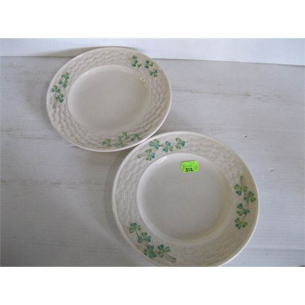 2 BELLEEK 8  PLATES