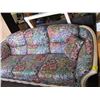 Image 1 : RATTAN SOFA, CHAIR, COFFEE TABLE & 2 END TABLES, 1 END TABLE MISSING GLASS