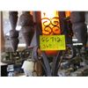 Image 2 : LIGHTED IRON & WOOD HANGING LIGHT FIXTURE