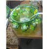 Image 3 : 1960'S CARNIVAL GLASS PUNCH BOWL SET AND 2 VINTAGE ORANGE CRUSH BOTTLES