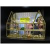 Image 3 : 3 SM DISPLAY CABINETS W/ASST. BRASS FIGURINES