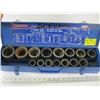 Image 1 : HEAVY DUTY 3/4" DRIVE 17 PIECE WESTWARD IMPACT SOCKET SET
