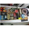 Image 1 : BOX W/STAPLER, STAPLERS, ASST. SANDPAPER, ETC.