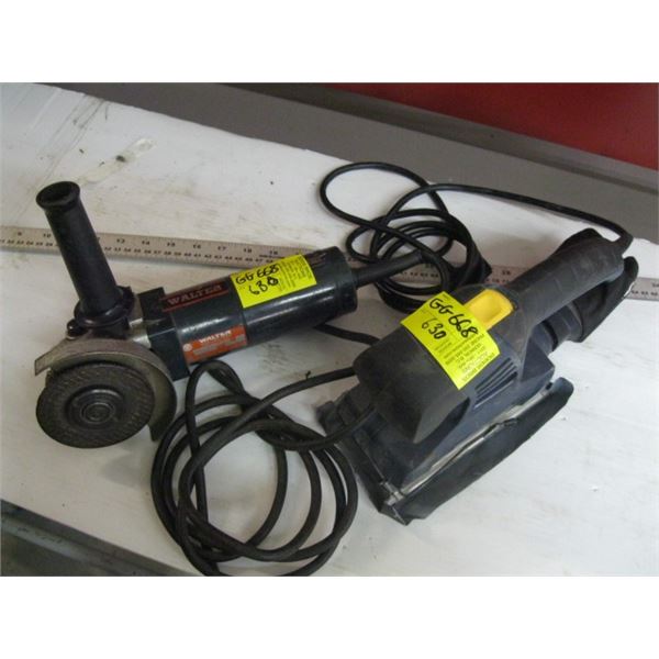 MASTERCRAFT SANDER & WALTER ANGLE GRINDER