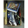 Image 1 : BOX OF MISC. HOME REPAIR BOOK, BRACKETS, LEVELS, GRABBER, ETC.