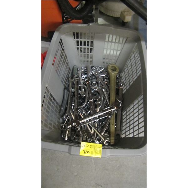 BASKET OF ASST. WRENCHES & SOCKETS