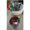 Image 1 : 5 GALLON BUCKET W/ASST. HOOKS, SAWS, ETC.