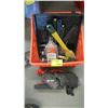 Image 1 : BIN OF MISC. BLACK & DECKER SANDER, PAINTING TOOLS, ETC.