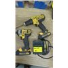 Image 2 : SET OF 20V DEWALT DRILL & IMPACT W/3 BATTERIES & CHARGER