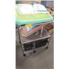 Image 1 : STAINLESS STEEL STORAGE UNIT ON CASTORS W/DOG TRAINING PAD HOLDER, ETC.