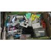 Image 2 : 2 BOXES OF MISC. ELECTRICAL, HOSE CLAMPS, MULTI DRAWER STORAGE UNIT, ETC.