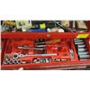 Image 2 : RED TOOLBOX W/ASST. TOOLS, WRENCHES, ETC.