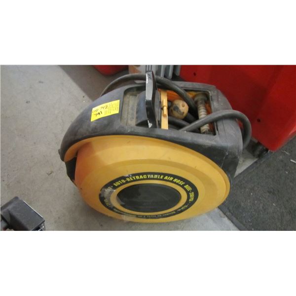 AUTO RETRACTABLE AIR HOSE REEL W/AIRLINE