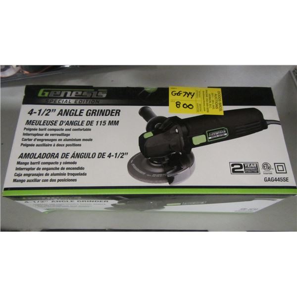 GENESIS 4 1/2" ANGLE GRINDER