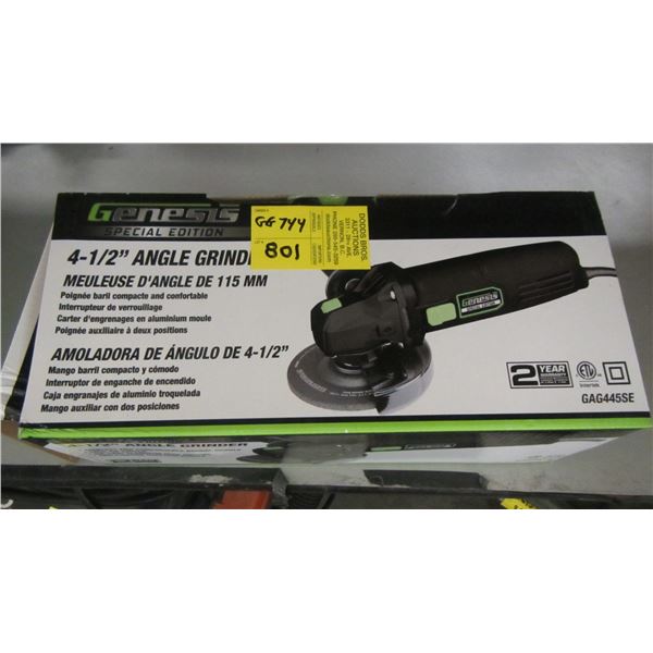 GENESIS 4 1/2" ANGLE GRINDER