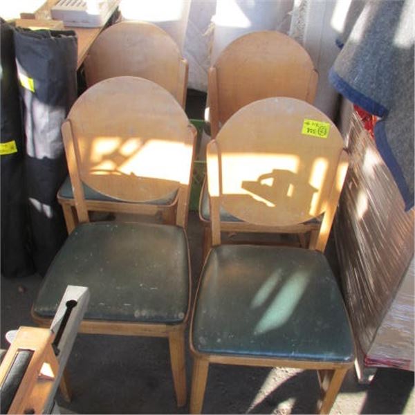 4 WOODEN ANTIQUE CHAIRS