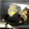 Image 1 : ANTIQUE GALVANIZED CREAM CAN & WOODEN TRAY