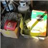 Image 1 : 2 BOXES OF MISC. GARDEN SPRINKLERS, SPRAYERS, NETTING, ETC.