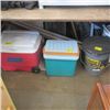 Image 1 : 2 COOLERS & A LUGGABLE LOO PORTAPOTTY