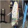 Image 1 : RAKES, SQUEEGEE, BROOM, IRONING BOARD, SM STEPS, PATIO UMBRELLA, ETC.