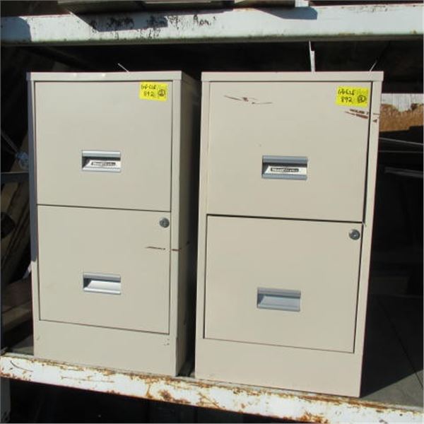 2 SM 2 DRAWER FILING CABINETS