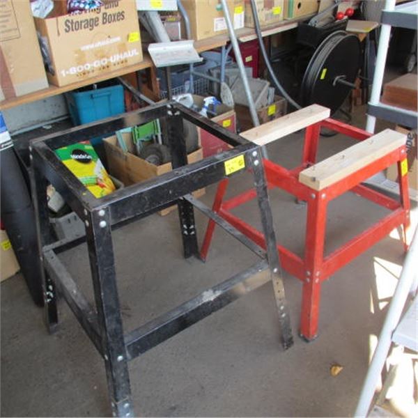 2 METAL SAW STANDS