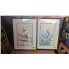 Image 1 : PAIR OF FRAMED PRINTS, THE OWL & THE FLOWER
