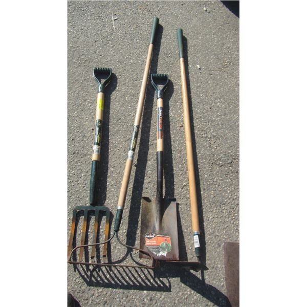 4 GARDEN TOOLS