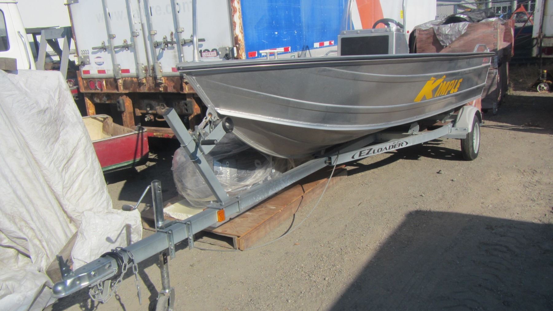 NEW 2019 15 1/2' ALUMINUM KIMPLE EXPLORER 460C BOAT W/EAZY LOADER TRAILER