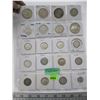 Image 1 : SHEET OF CANADIAN SILVER COINS, DOLLARS, QUARTERS AND DIMES