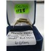 Image 3 : MENS 14KT RING W/SMALL RED STONE - 6 G - SZ 9