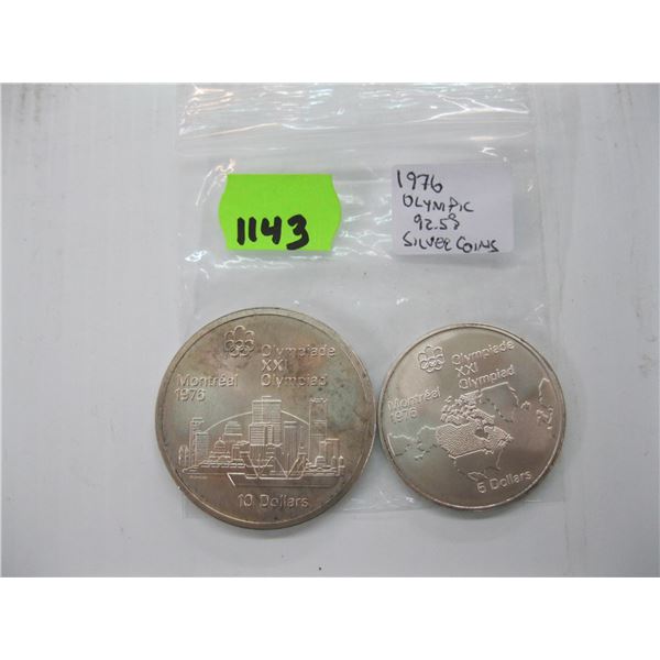 1976 OLYMPIC SILVER (92.5%) COINS