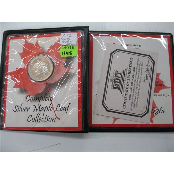 1 OZ. CDN SILVER (99.9%) COIN - TAX EXEMPT