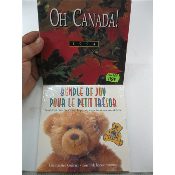 1994 ROYAL CDN MINT 'OH CANADA' COIN SET & 1997 'BUNDLE OF JOY' UNCIRCULATED COIN SET