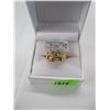 Image 1 : LADIES 14K NUGGET DESIGN RING, 6.5G SZ 8