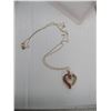 Image 2 : 14K YELLOW GOLD LADIES CAST & ASSEMBLED RUBY & DIAMOND PENDANT W/CHAIN W/APPRAISAL OF $1,010 US, JAN
