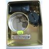 Image 1 : TIN OF MISC HARMONICA, COMPASS, COINS ETC