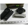 Image 2 : TIN OF MISC HARMONICA, COMPASS, COINS ETC
