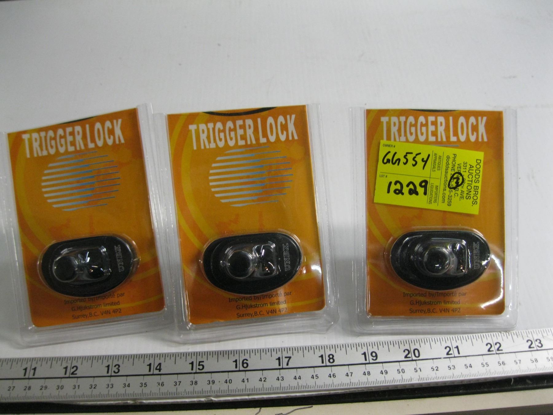 3 NEW TRIGGER LOCKS - Dodds Auction