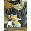 Image 1 : BOX WITH MISC MASSAGER, FOOT REST, LEATHER HAT ETC