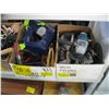 Image 1 : 2 BOXES OF MISC TOOLS, ANGLE GRINDER, STAPLER ETC