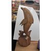 Image 2 : 3 FIGURINES, CERAMIC BIRD, CARVED WOOD FISH, CARVED WOOD DOLPHIN
