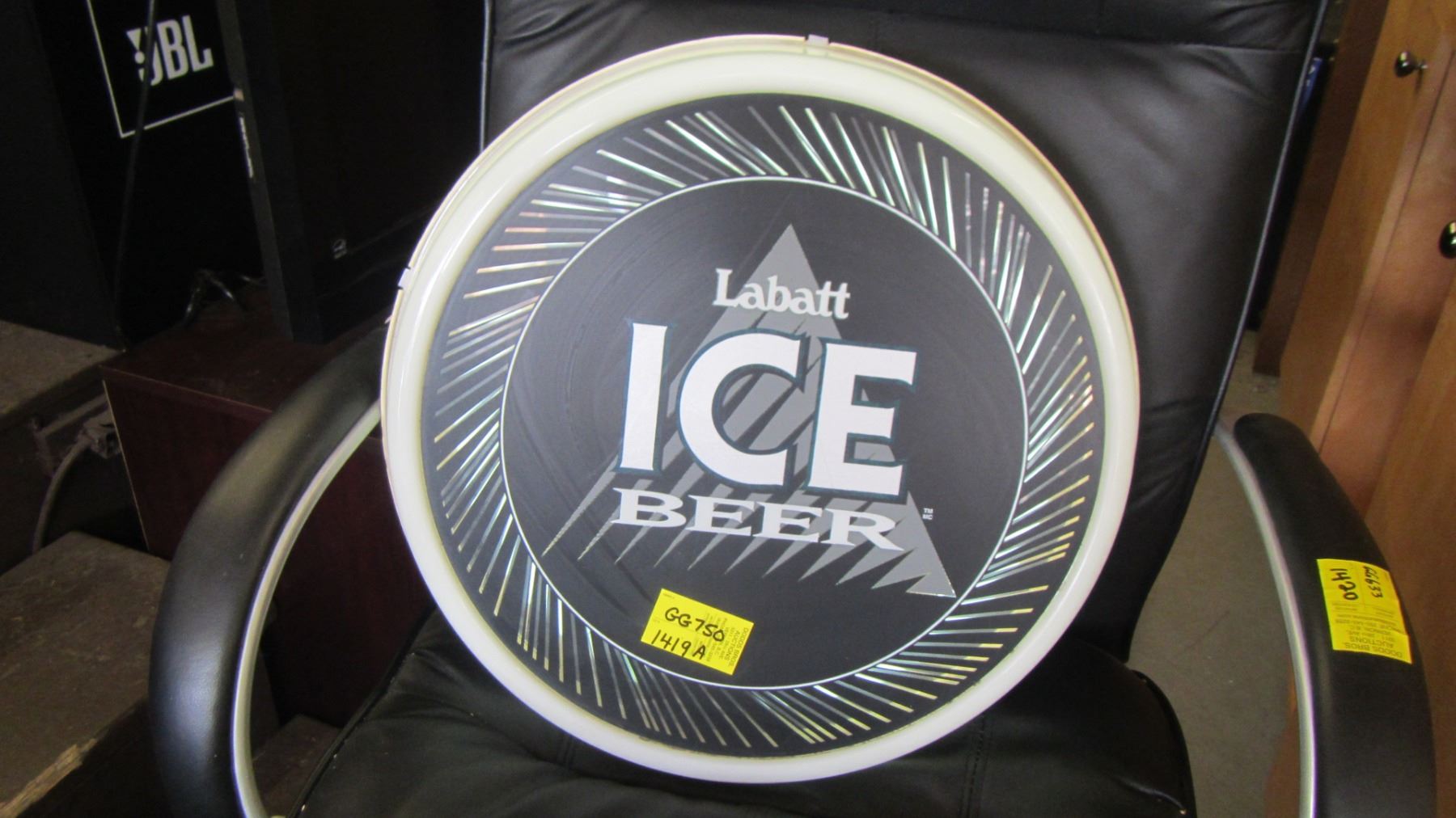LIGHTED LABATT ICE BEER SIGN
