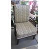 Image 1 : WOOD FRAMED UPHOLSTERED ARM CHAIR