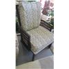 Image 2 : WOOD FRAMED UPHOLSTERED ARM CHAIR