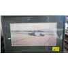Image 1 : NUMBERED FRAMED PRINT BY S. LARSON, "TRACTOR IN FIELD"