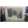 Image 1 : ORIGINAL WATER COLOUR PAINTING OF THE TREES BY P ANDERSON REVELSTOKE