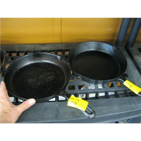 2 CAST FRY PANS