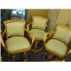 Image 1 : FOUR RATTAN SWIVEL TOP STOOLS, ONE NEEDS REPAIRS