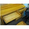 Image 2 : SOLID WOOD DESK WITH CHAIR AND HUTCH.